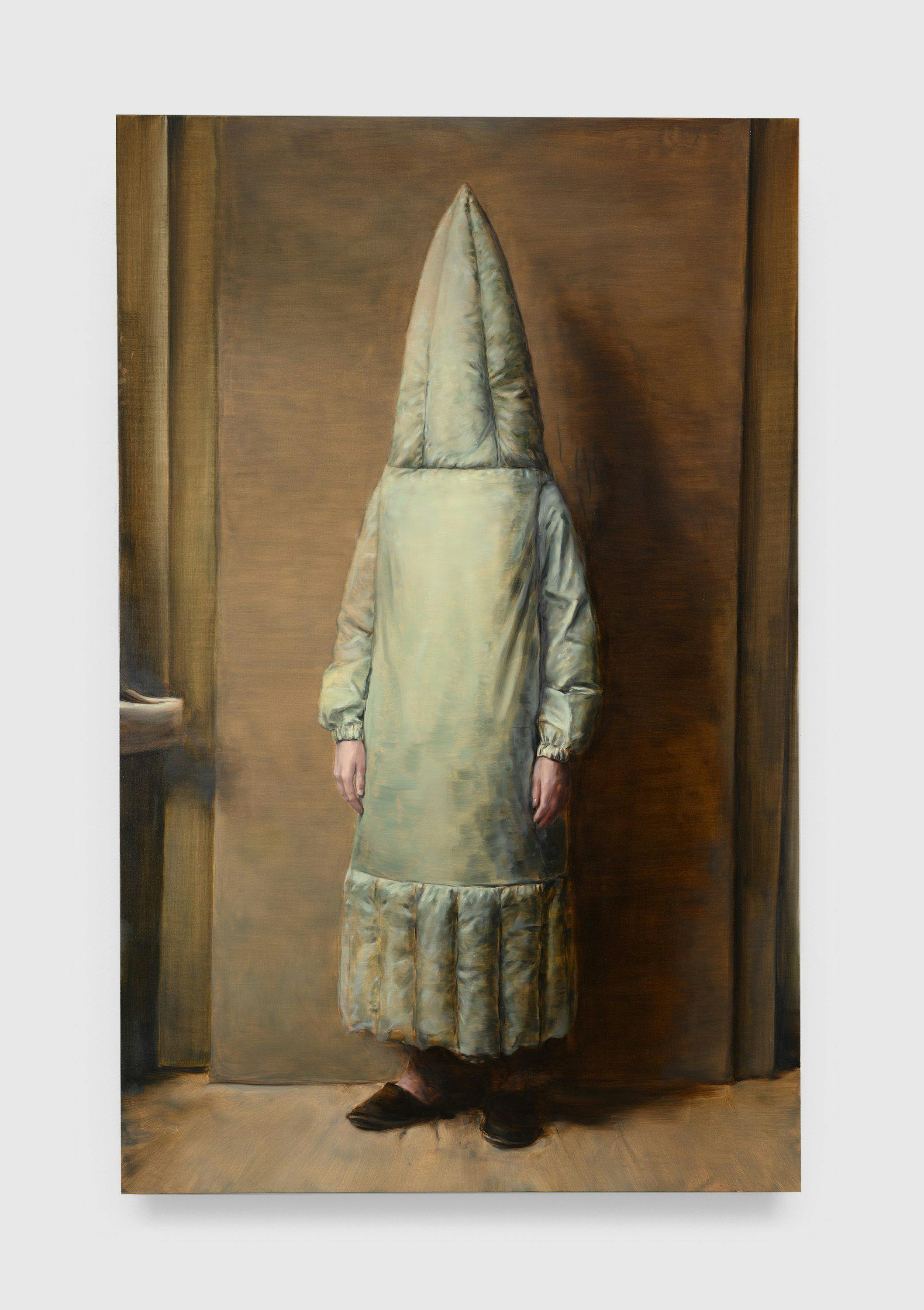 A painting by Michaël Borremans, titled Large Rocket, dated 2019.